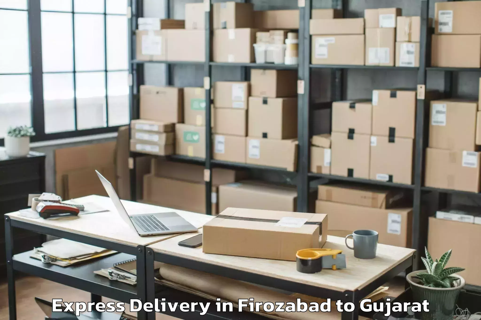 Book Firozabad to Zer Express Delivery Online